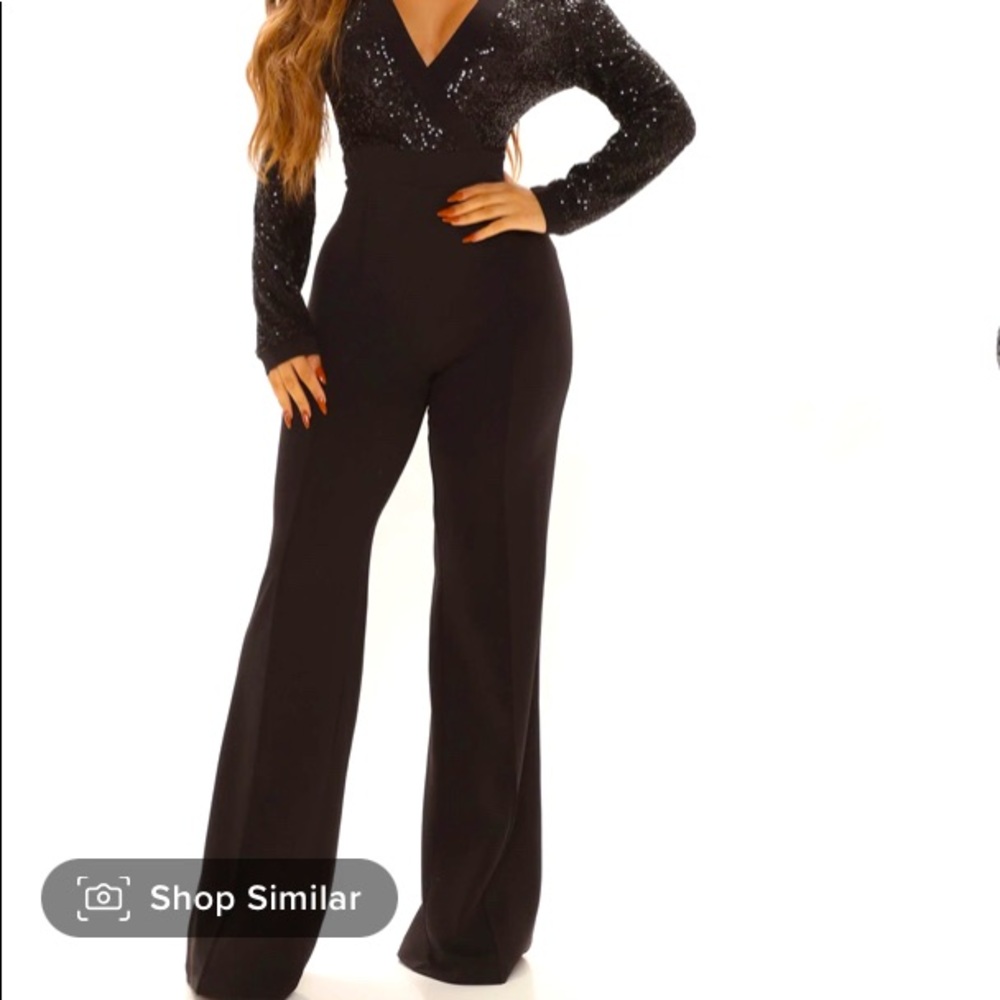 Fashion Nova- Glamour & Glitz Sequin Jumpsuit